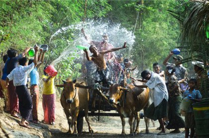 Thingyan Water festival in Myanmar